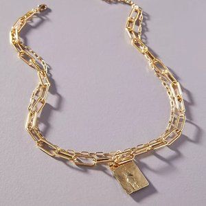 Layered gold necklace